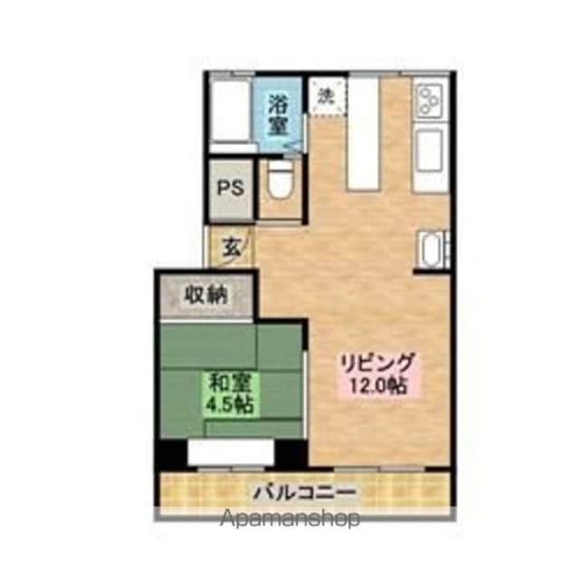 和歌山県和歌山市布施屋[1LDK/31m2]の間取図
