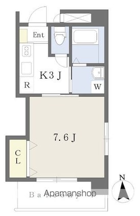 リーブル高砂[1K/27.49m2]の間取図