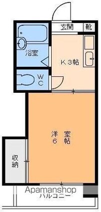 イシダマンション[1K/19.85m2]の間取図