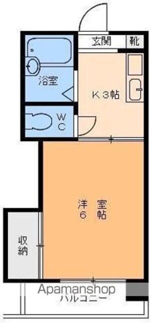 イシダマンション[1K/19.85m2]の間取図