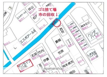 サンライフ白川　Ｅ棟[1LDK/40.92m2]の配置図