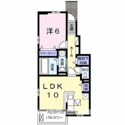 エアリーグレイスフル[1LDK/43.14m2]の間取図