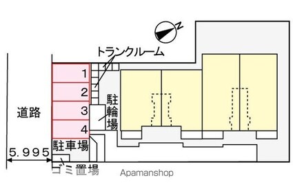 アルファ[1LDK/44.18m2]の配置図