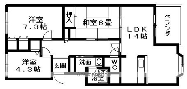 ティアラ大津の間取り写真