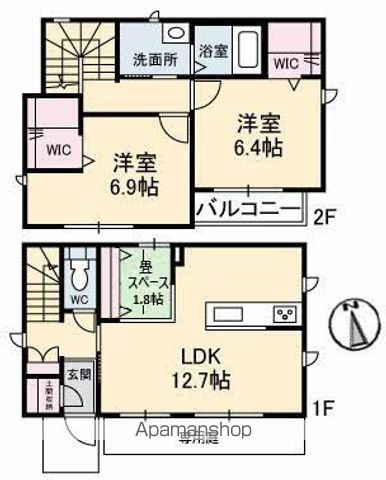 山陽本線 倉敷駅 徒歩16分 2階建 築9年の間取り写真