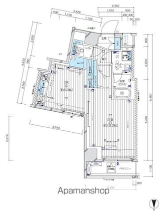 メインステージ八広[1DK/40.57m2]の間取図