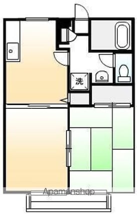 エーライン泉Ａ・Ｂ[2DK/40.92m2]の間取図