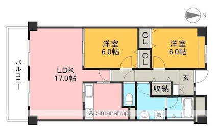 Ｒａｆｆｉｎｅ[2LDK/66m2]の間取図