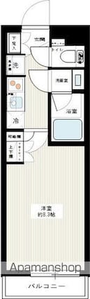 ＡＲＣＯＢＡＬＥＮＯ　ＩＴＡＢＡＳＨＩＳＡＫＵＲＡＧＡＷＡ[1K/25.51m2]の間取図