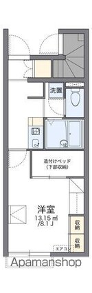 レオパレス蒼　Ⅱ[1K/23.61m2]の間取図