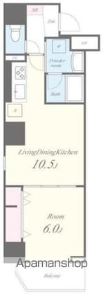 ＭＥＩＮ　ＳＣＨＬＯＳＳ亀戸[1LDK/39.84m2]の間取図