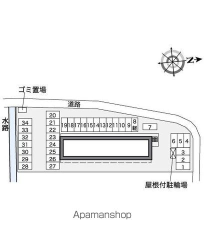 レオパレスＡｏｙａｍａⅡ[1K/20.81m2]の配置図