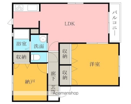 シャーメゾンたけとんぼ[1SLDK/57.35m2]の間取図