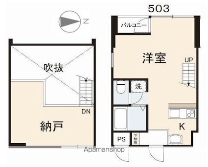 コリドールシュッド[1K/41.99m2]の間取図