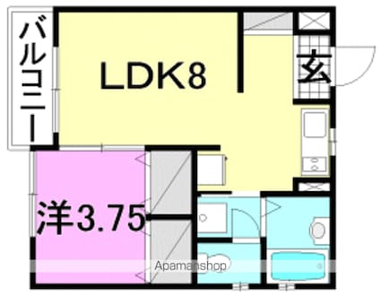 コーポ三瀬[1LDK/31.05m2]の間取図