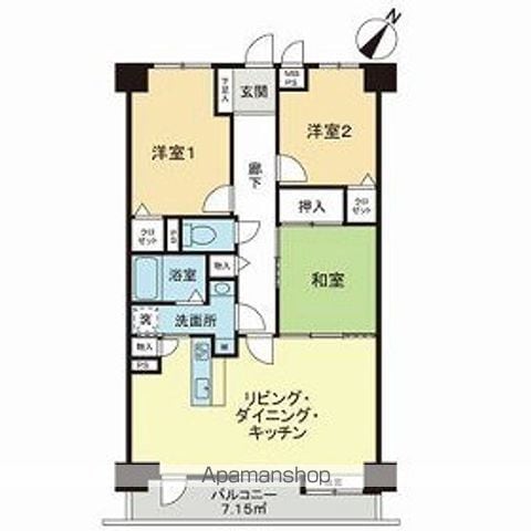ライオンズマンション武蔵砂川の間取り写真