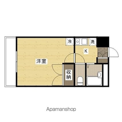 エトワール宮浦[1K/23.18m2]の間取図