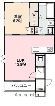 プレミアムレジデンス空港通り駅[1LDK/48.32m2]の間取図