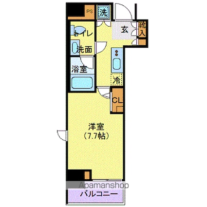 東京都北区赤羽１丁目[1K/26.78m2]の間取図
