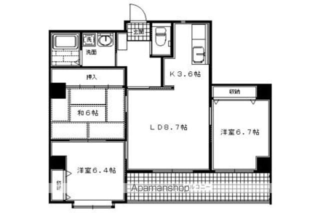 阪急電鉄京都線 京都河原町駅 徒歩7分 9階建 築26年の間取り写真
