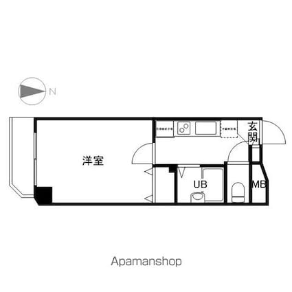 プレール・ドゥーク豊島園[1K/20.39m2]の間取図