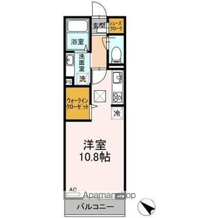 カーサグラナーテ[1R/30.62m2]の間取図