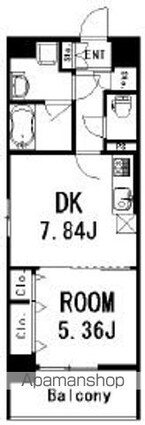 フォーチュンドゥミール[1DK/35.24m2]の間取図
