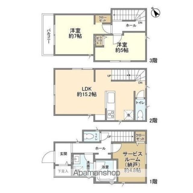 Ｋｏｌｅｔ尾山台南１０[2SLDK/80.94m2]の間取図