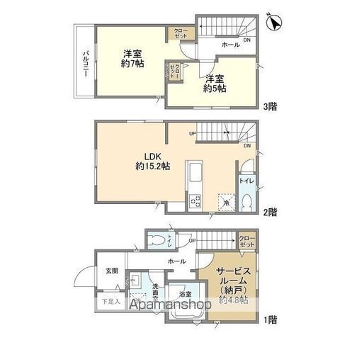 ＫＯＬＥＴ尾山台南１０の間取り