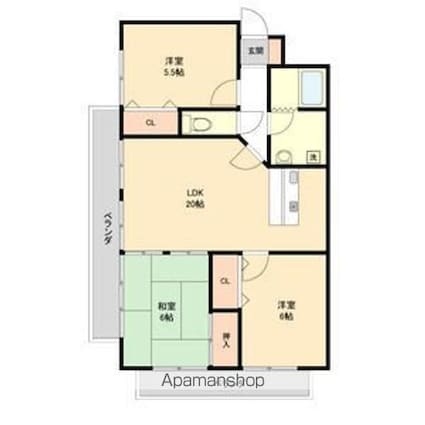 グランプラス西島[3LDK/79.59m2]の間取図