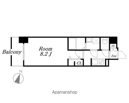 ＳーＲＥＳＩＤＥＮＣＥ金山ａｌｔａｎｏ（アルターノ）[1K/24.64m2]の間取図