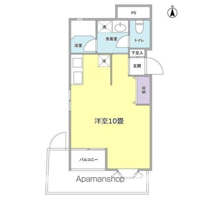 ツインコート[1R/29.36m2]の間取図