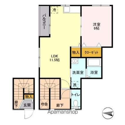 ＰＲＥＧＩＯ　ＯＫＵＳＡＷＡ[1LDK/50.67m2]の間取図