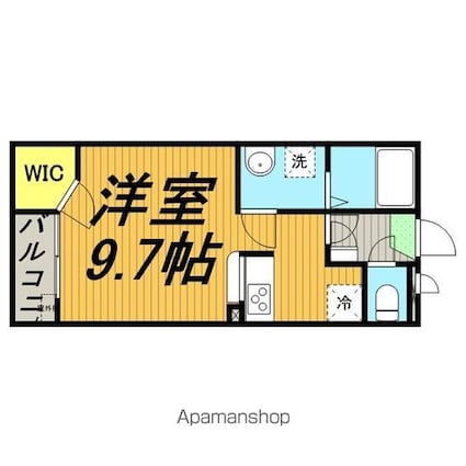レオパレス南逆井[1K/31.05m2]の間取図