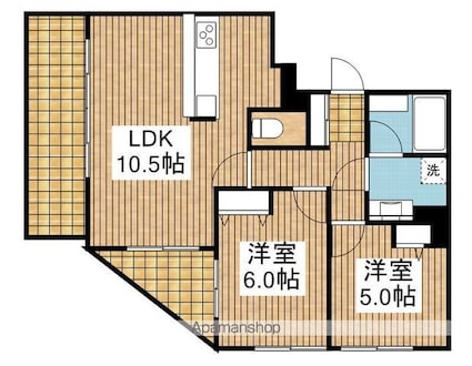 東京都昭島市中神町[2LDK/55.3m2]の間取図