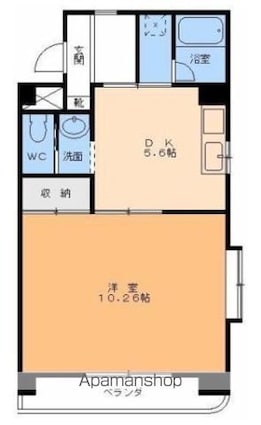 クオリア高砂[1DK/36.4m2]の間取図