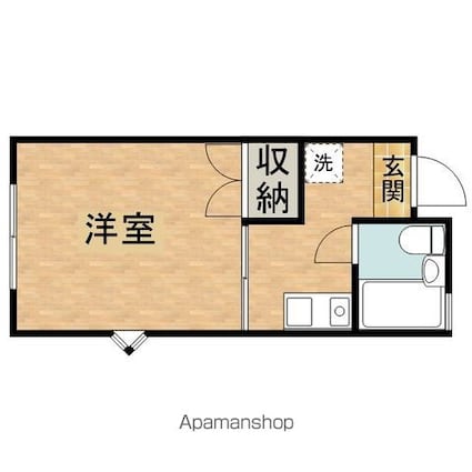 ジュネスＢ[1K/21m2]の間取図