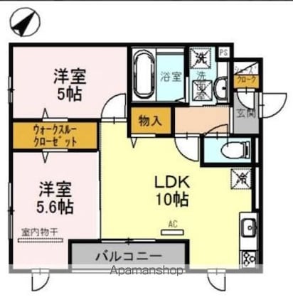 エミネンス久米田[2LDK/49.74m2]の間取図