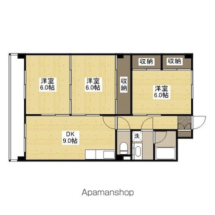 庚午グリーンハイム[3DK/60.03m2]の間取図
