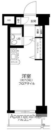 ジュエリー世田谷[1R/18m2]の間取図
