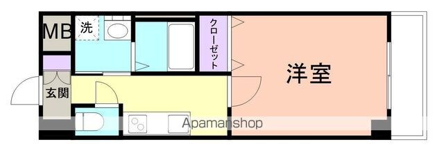 和歌山県和歌山市友田町５丁目[1K/27.63m2]の間取図