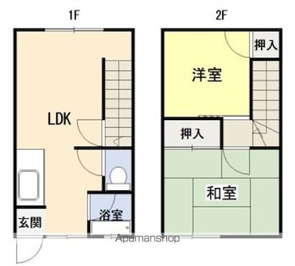 津口ハイツ[2LDK/46.37m2]の間取図