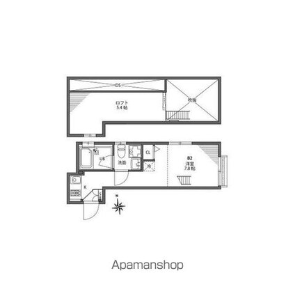 ピア桜上水[1R/18.05m2]の間取図