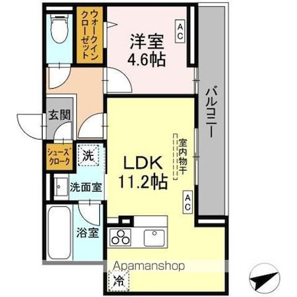 ＦＯＲＥＳＴ　ＣＯＵＲＴ三番町[1LDK/40.52m2]の間取図