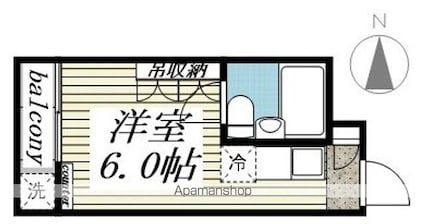 メゾン・ド・マルス[1R/13.98m2]の間取図