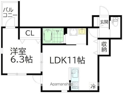 Ｇｒａｎｄ　ＰＬＡＣＥ　ｍｅｉｄａｉｍａｅ　グランプラス明大前[1LDK/40.1m2]の間取図