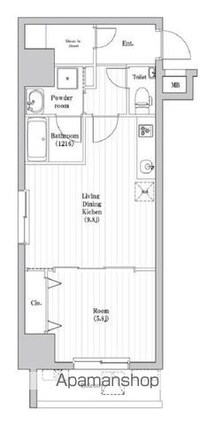 アーバンパーク三ノ輪Ⅱ[1LDK/41.22m2]の間取図