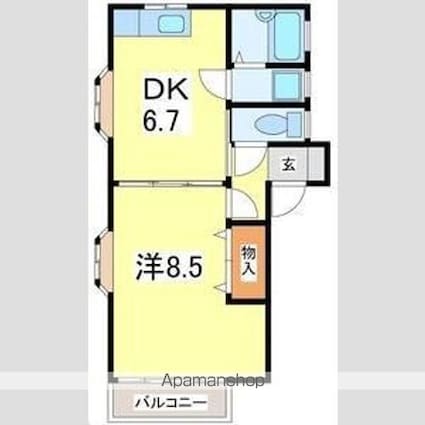 アヴィタシオン津志田Ａ[1DK/47.2m2]の間取図