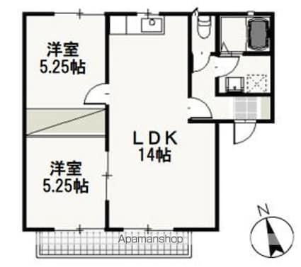 パインパレス　Ｇ[2LDK/52.99m2]の間取図