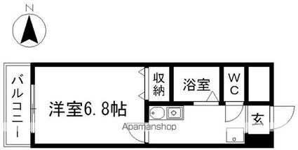 愛知県名古屋市東区泉２丁目[1K/21.87m2]の間取図